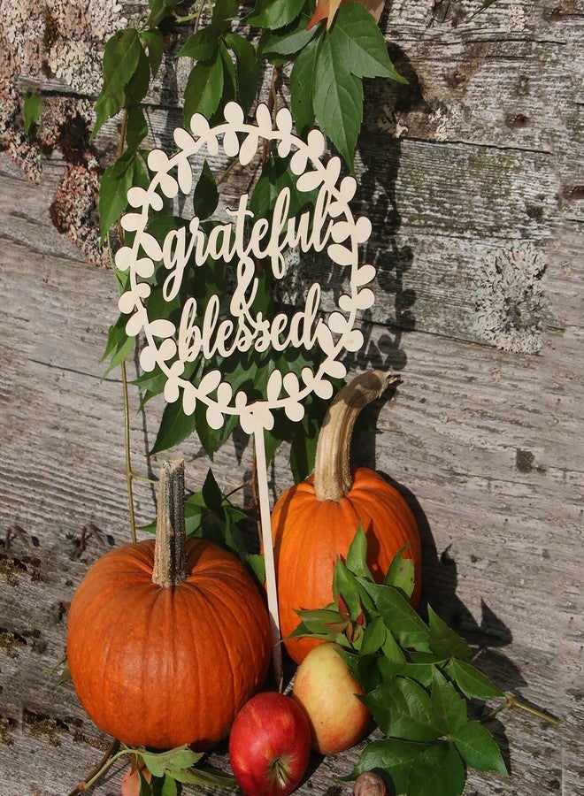 Cliths Wooden Thanksgiving Table Topper Rustic Thanksgiving Table Decor Custom Cake Topper Names Topper DIY Craft Gift for Bride & Groom - Image 3